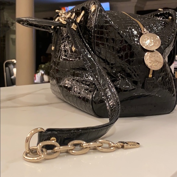 SOLD-MCM Designer Purse Bag Limited Edition Black & White Marquis Satchel Rare - Picture 8 of 16